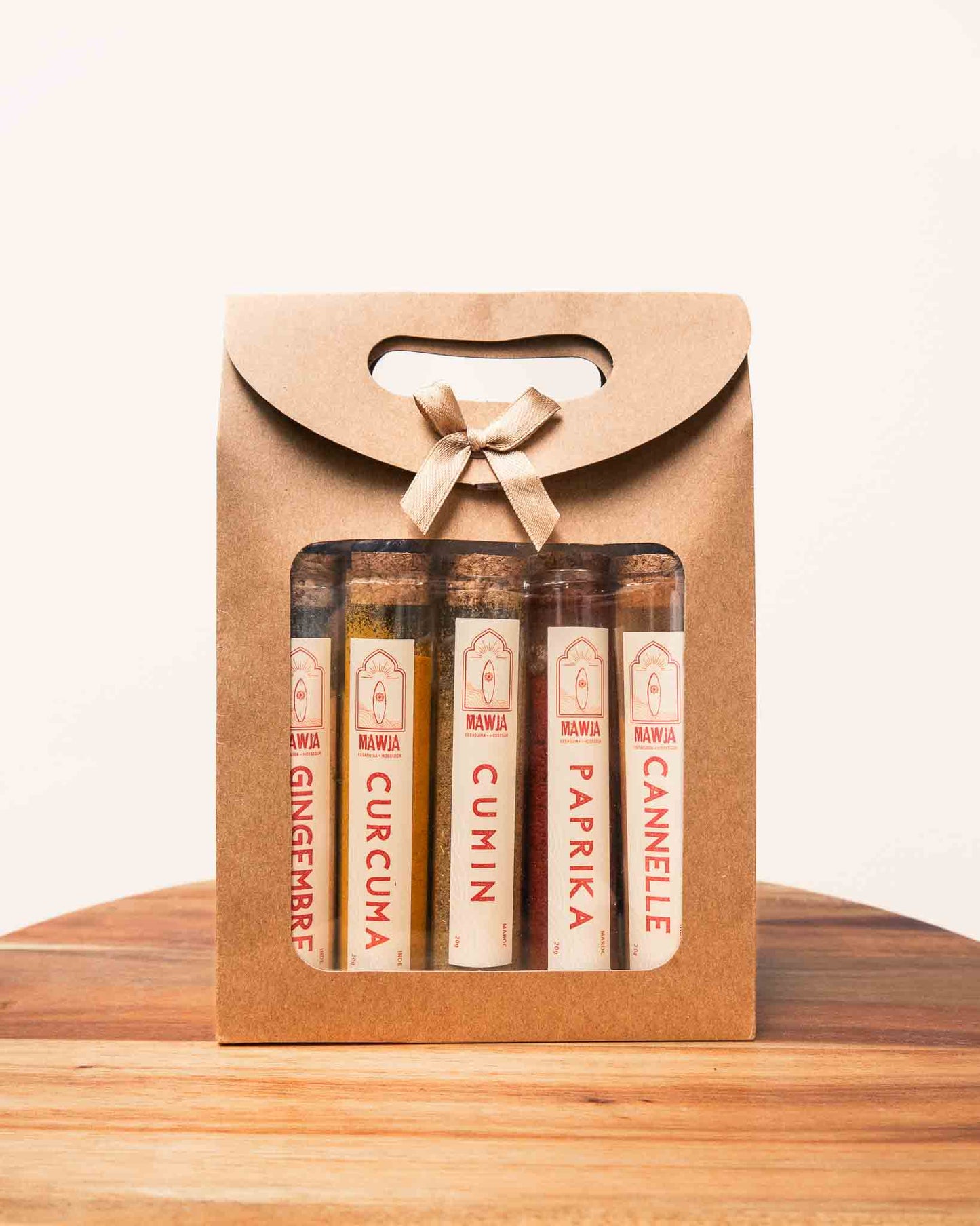 epices mawja lot cumin gingembre cannelle paprika curcuma flacon sachet face