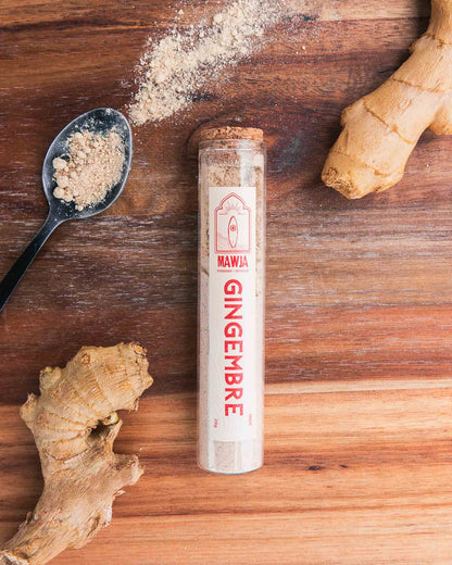 épices Mawja gingembre tube verre cuisine